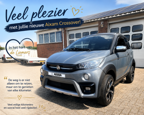Deze Aixam Crossover is afgeleverd in het mooie Zevenaar.