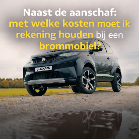 Naast de aanschaf: met welke kosten moet ik rekening houden bij een brommobiel?